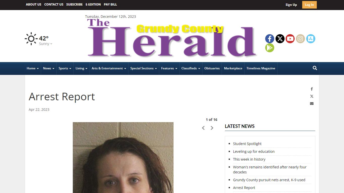 Arrest Report | Local News | grundycountyherald.com