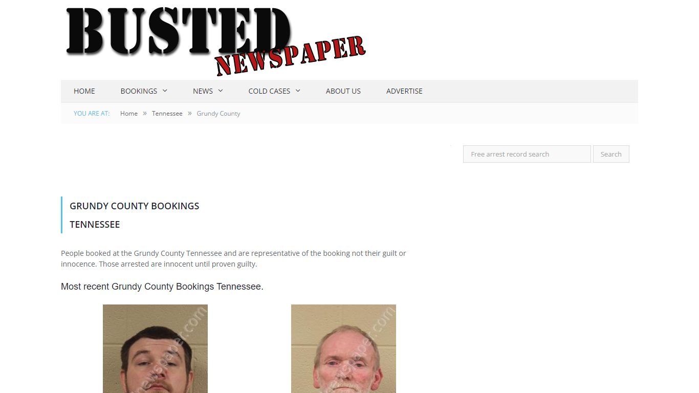 Grundy County, TN Mugshots - BUSTEDNEWSPAPER.COM